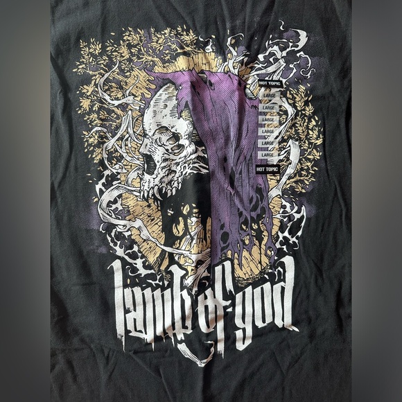 NWT Lamb Of God Hooded Skeleton T-Shirt size Large π Hot Topic - Picture 3 of 7